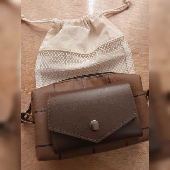 Kit Nécessaire e Carteira (sintético) - artesanato feito à mão por Innovare Studio