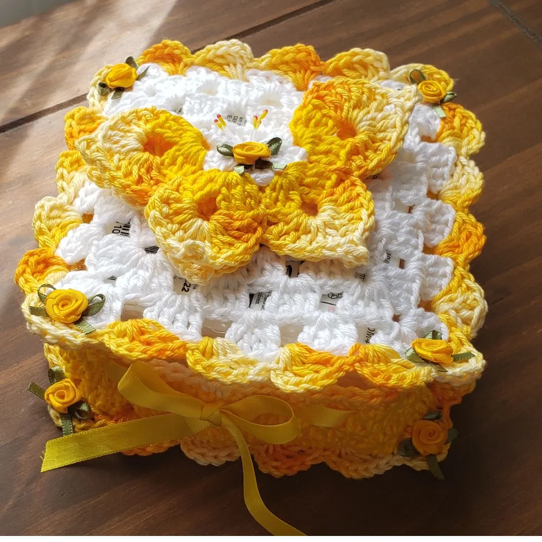 Porta Guardanapos em Crochê Borboleta - artesanato de Mari Crochê feito com carinho!