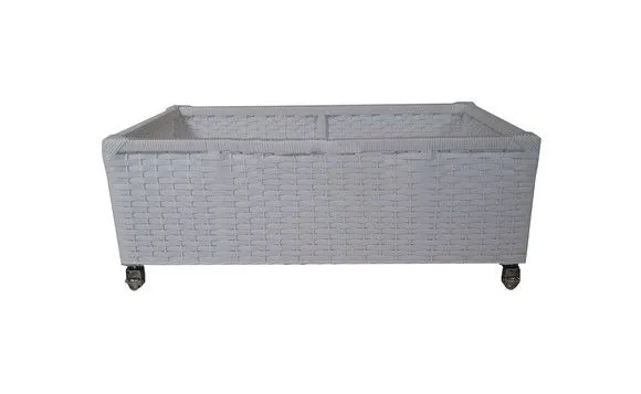 Gaveta Sintética Branca 68x30x30 C/ Rodizios - artesanato de Mundo Urbano