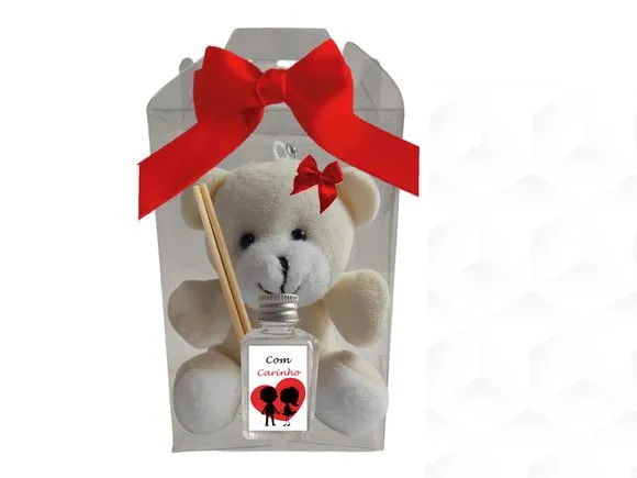 Urso+ Aromatizador Dia dos Namorados Personalizado - artesanato feito à mão por creativitybynina