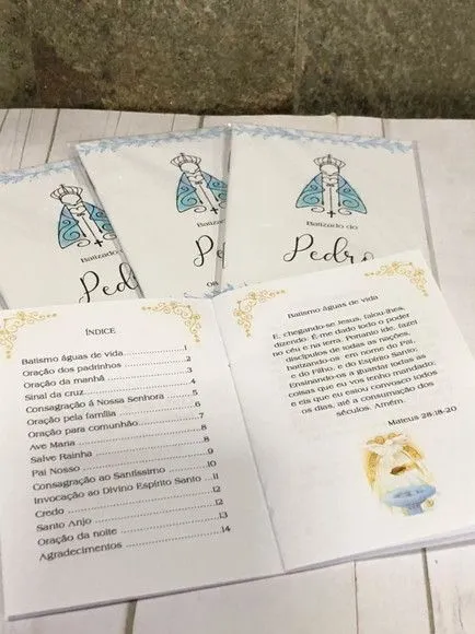 Mini livro de orações para batismo 7x10 - foto 3