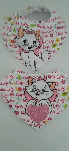 Kit 4 babadores - Gatinha - foto 2
