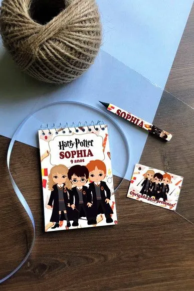 Bloquinho Harry Potter Personalizado - artesanato feito à mão por creativitybynina