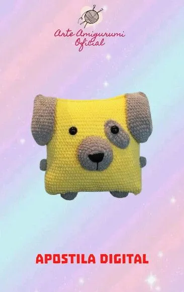 Receita Almofada Cachorro - Amigurumi - artesanato feito à mão por Arte Amigurumi Oficial