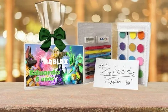 Estojo de Pintura Roblox Personalizado - feito à mão por Artmanha Lembrancinhas