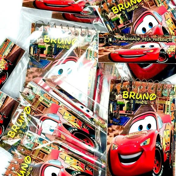 Bloquinho Carros Disney Personalizado. - artesanato de Mi Papelaria Criativa