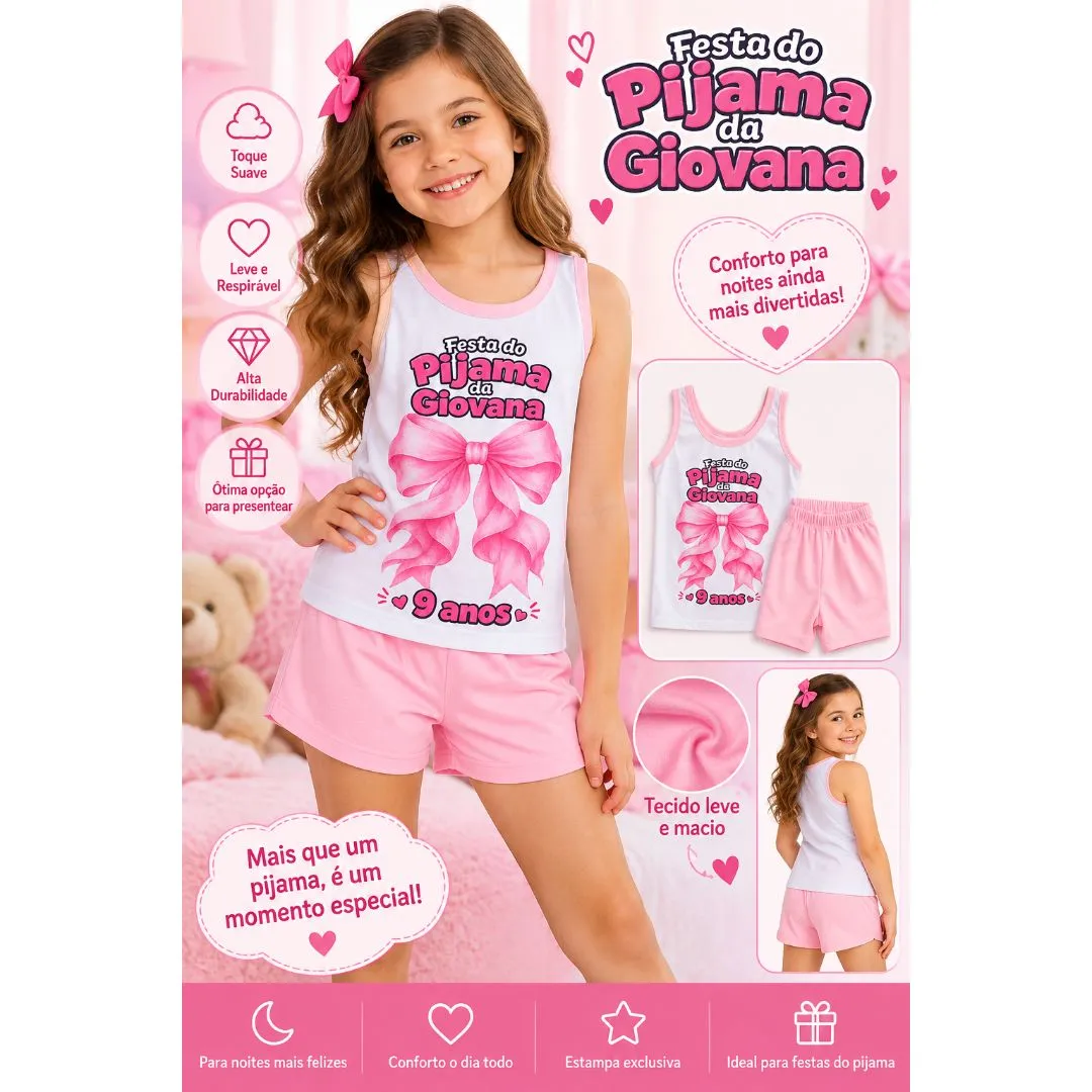 pijamas e sacolinhas kits personalizados para festas aniversário/noite do pijamas e encontros - foto 5
