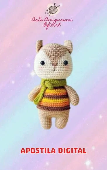 Receita Esquilo Susu Amigurumi - artesanato feito à mão por Arte Amigurumi Oficial