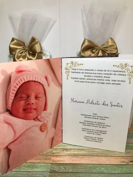 Livro de Orações Luxo com Foto para Batismo - foto 4