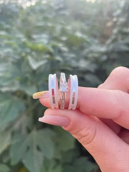 Par Alianças de Namoro Prata 950 4mm + Anel Paris - artesanato feito à mão por TM JOIAS