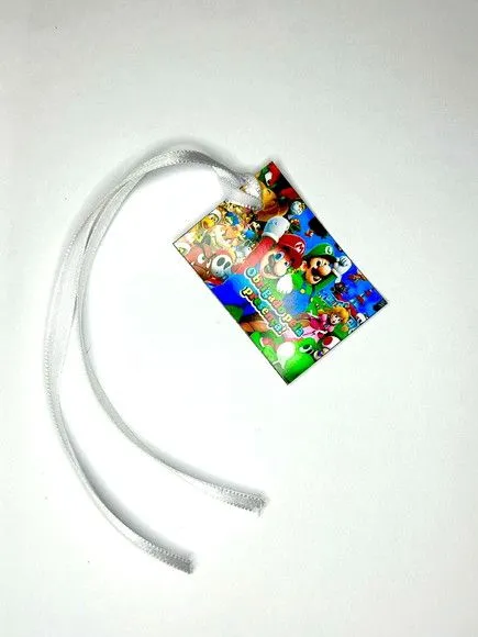 Tag Super Mário Personalizada - feito à mão por Mi Papelaria Criativa