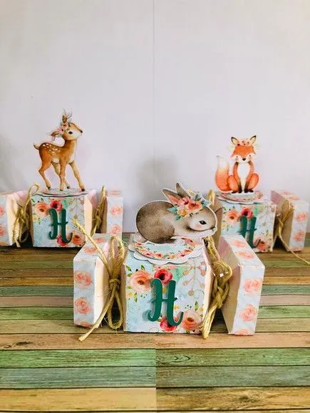 Caixa Bala Bosque Encantado - artesanato de Fina Essência Papelaria Personalizada
