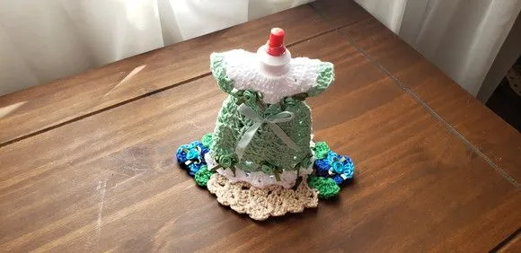 Capa para Adoçante - Vestidinho Verde Piscina