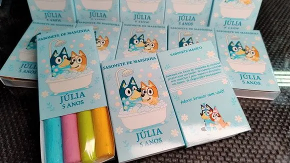 Sabonete Mágico de Massinha Lembrancinha Infantil Personaliz - artesanato feito à mão por Juliana Biz - casa e bem estar