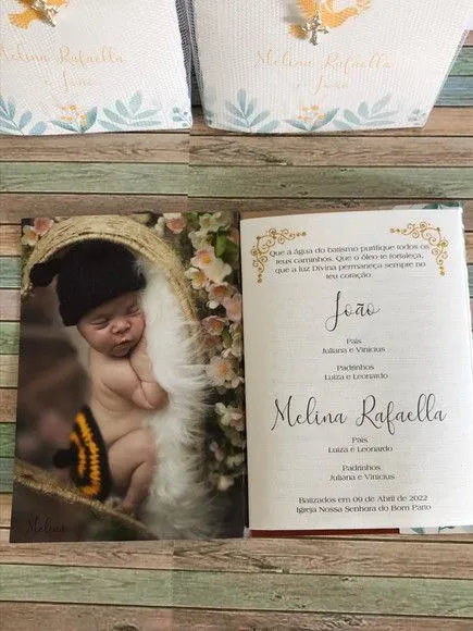Livro de orações luxo com foto para batismo - foto 2