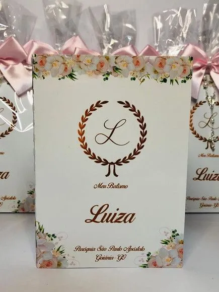 Livro de Orações Luxo com Foto para Batismo - foto 2