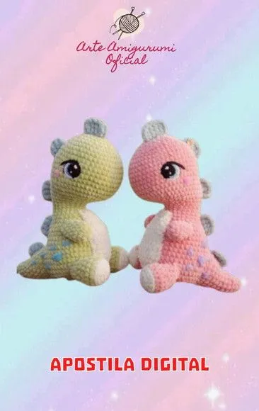 Receita Dinossauro Bebê - Amigurumi - feito à mão por Arte Amigurumi Oficial