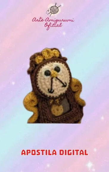 Receita Horloge a Bela e a Fera Amigurumi - feito à mão por Arte Amigurumi Oficial