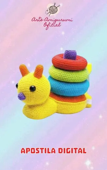Receita Caracol Argola Jogo Didatico - Amigurumi - artesanato feito à mão por Arte Amigurumi Oficial