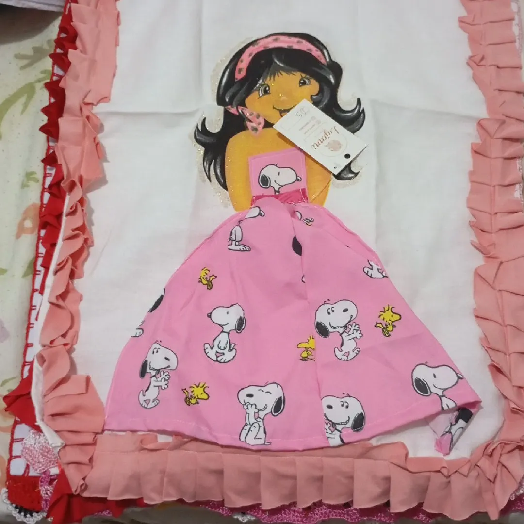 pano de prato boneca em tecido