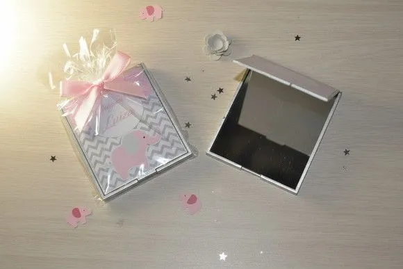 Lembrancinha Espelho - Chá de Bebe Personalizado - feito à mão por Mi Papelaria Criativa