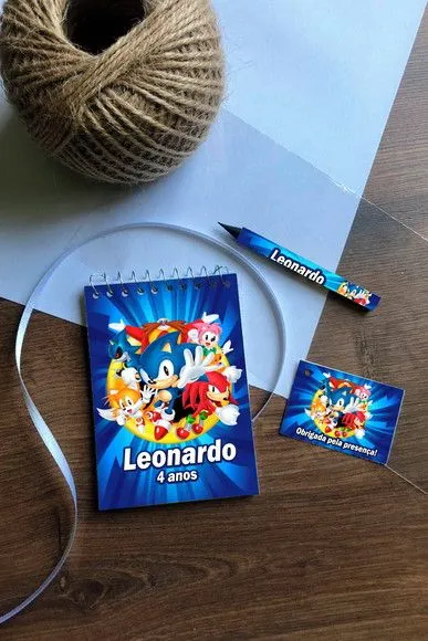 Bloquinho Sonic Personalizado - artesanato feito à mão por creativitybynina