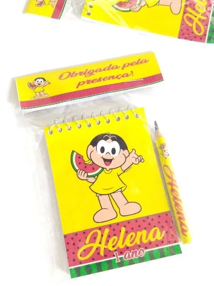 Bloquinho Magali Personalizado. - artesanato feito à mão por Mi Papelaria Criativa