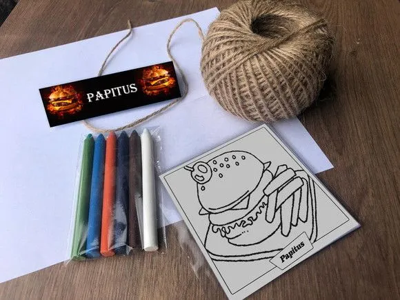Kit Giz de cera Personalizado - feito à mão por Mi Papelaria Criativa
