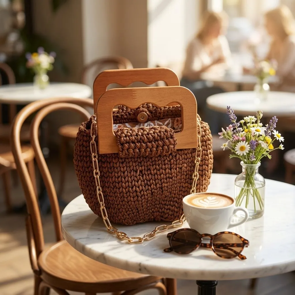 Bolsa croche fio nylon alca madeira - foto 3