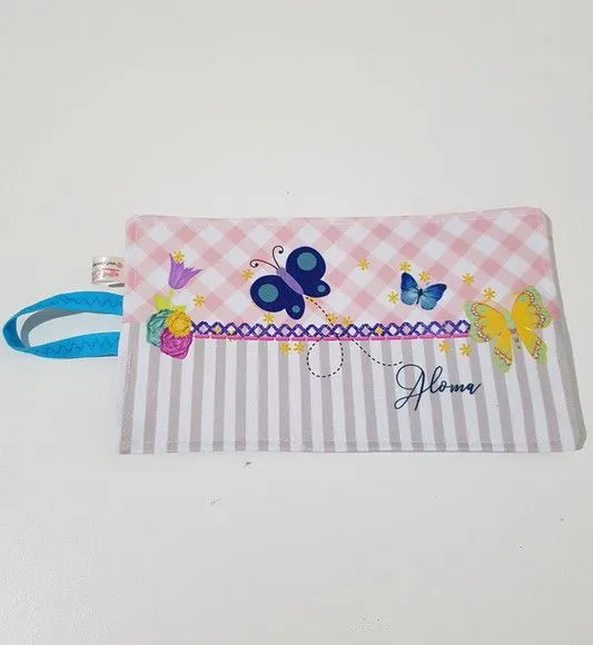 Necessaire porta escova de dente Borboletas - artesanato feito à mão por Innovare Studio