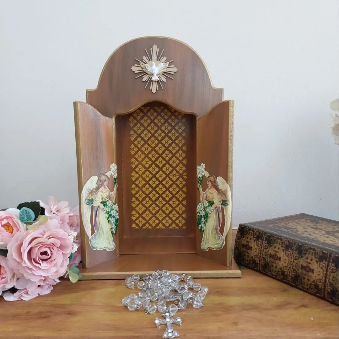 Oratório Capela Para Imagens De Até 22cm- Coleção Congonhas Anjos - foto 2