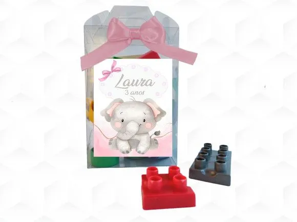 Bloco de Montar Elefantinha Personalizada - artesanato feito à mão por creativitybynina