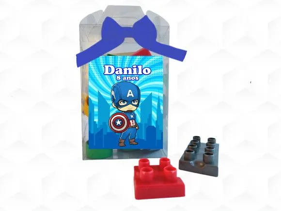 Bloco de Montar Capitão América Personalizada - artesanato feito à mão por creativitybynina