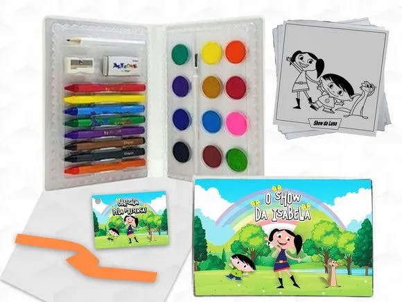 Estojo de Pintura Show da Luna Personalizado - artesanato feito à mão por creativitybynina