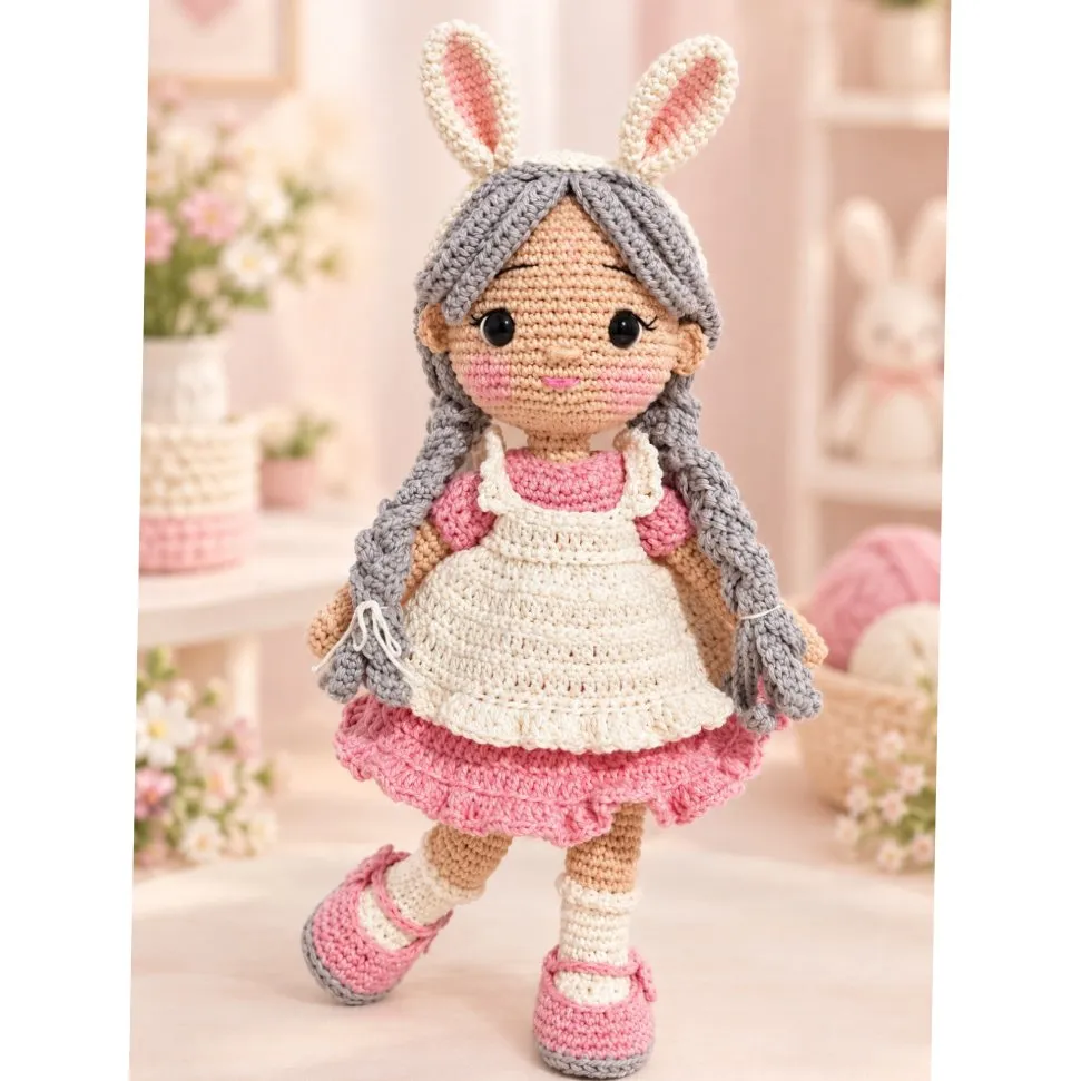 Boneca amigurumi - artesanato de Arlete Santos Art crochê