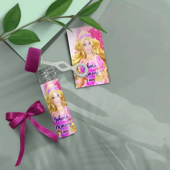 Bolha de Sabão - Barbie Personalizado - artesanato feito à mão por Mi Papelaria Criativa