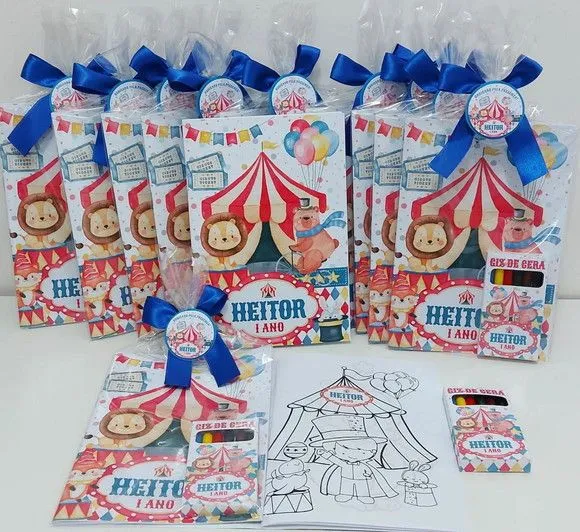 Revista Colorir Circo Personalizada - feito à mão por Mi Papelaria Criativa