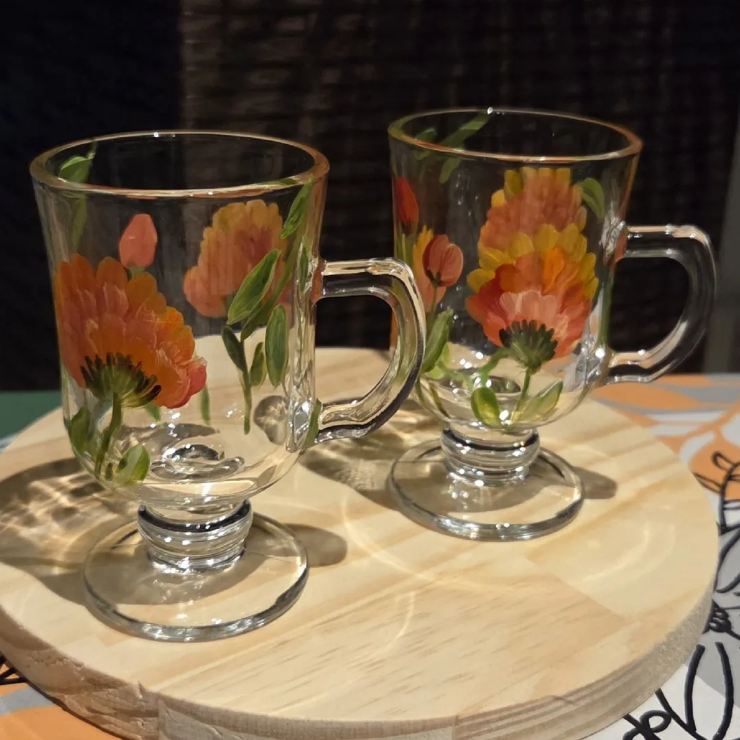 Xicaras para Cappuccino - artesanato feito à mão por Print&Borde
