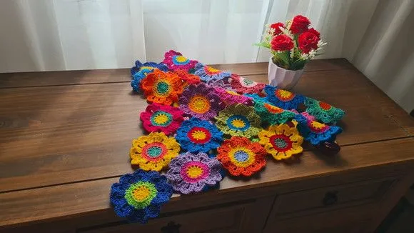 Centro de Mesa em Crochê Flor Japonesa - foto 3