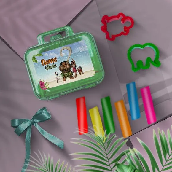 Mini Maleta - Moana Personalizada - feito à mão por Mi Papelaria Criativa