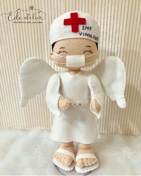 Boneco Anjo da Saúde em Feltro