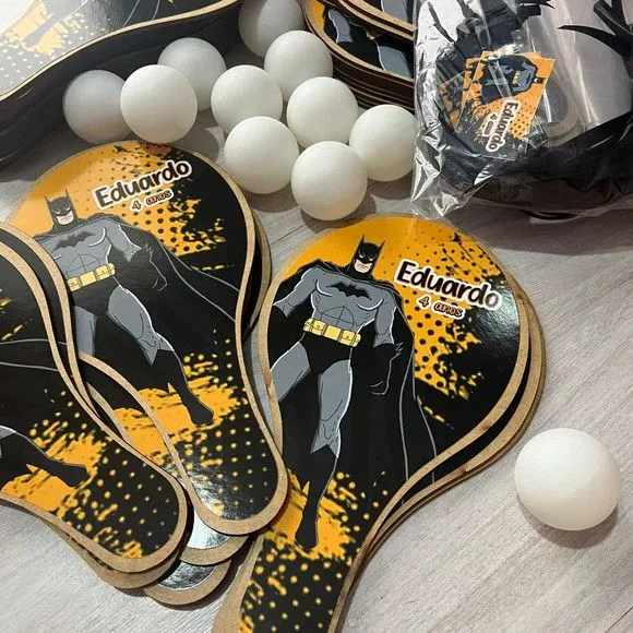 Raquete Ping Pong - Batman - feito à mão por Mi Papelaria Criativa