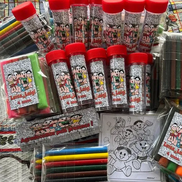 Kit Massinha + Giz + Bolha Turma da Monica Personalizado - foto 2