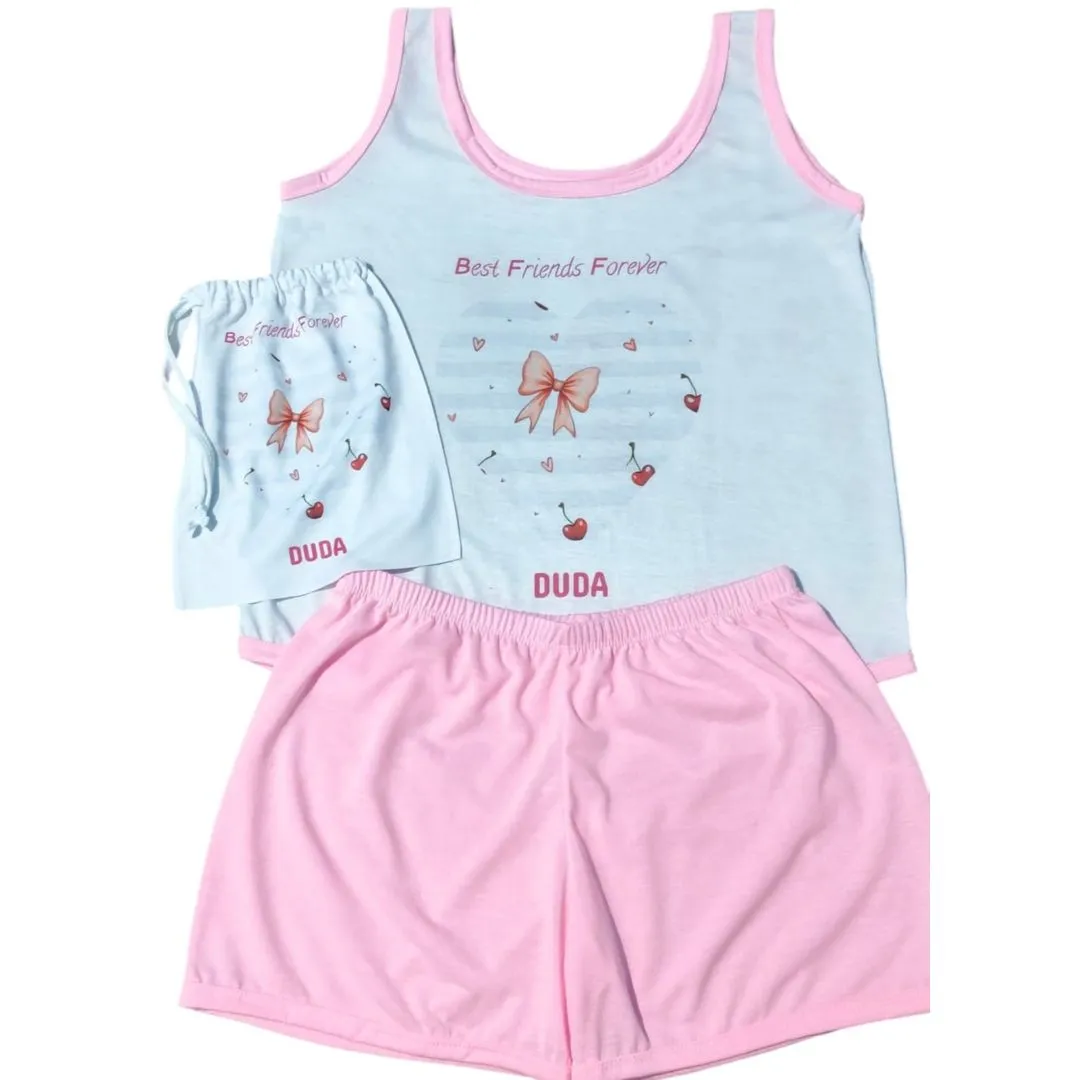 pijamas e sacolinhas kits personalizados para festas aniversário/noite do pijamas e encontros