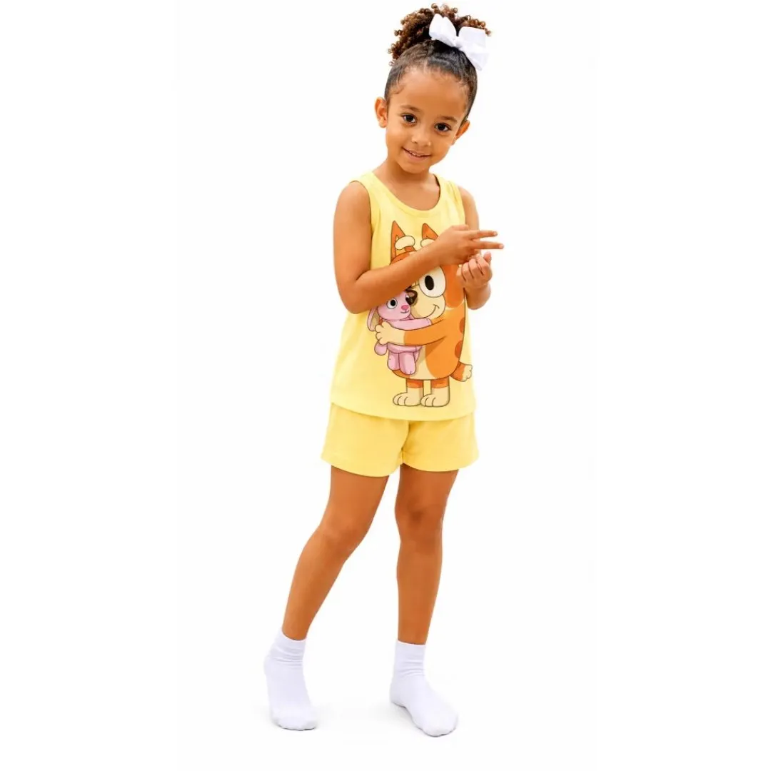 pijama verão calor regata e short infantil femenino - foto 3