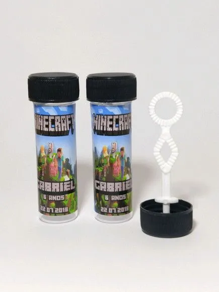 Bolinha de Sabão Minecraft Personalizada