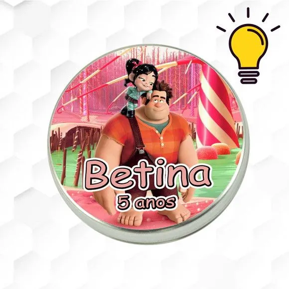 Latinha Metalizada Detona Half Personalizada - feito à mão por Mi Papelaria Criativa