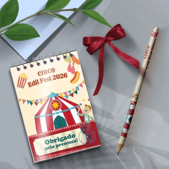 Bloquinho - Circus Personalizado - artesanato de Mi Papelaria Criativa