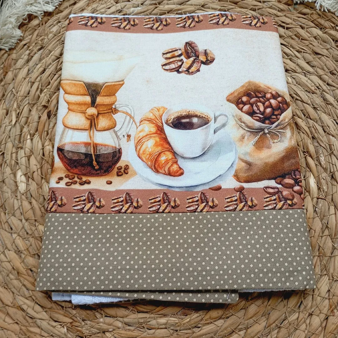 kit com 2 pano de prato tema café ☕ - foto 3