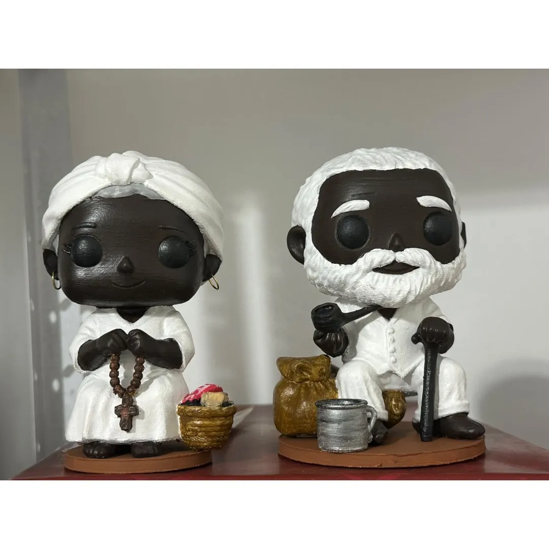 Kit preto velho estilo Funko - artesanato de Milideiasjp
